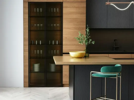 Offene Küche mit Essplatz im Cozy Loft